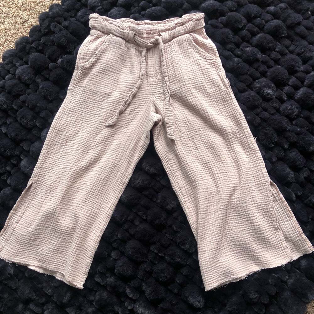 Sincerely Jules 100% Cotton Gauze Drawstring Wide-Leg Pants